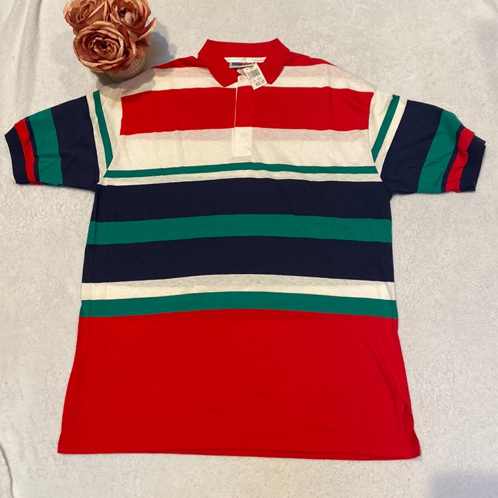 NWT OLD HILLS DEPT STORE STOCK American Spirits L Mens Shirt (Hills closed 1999)